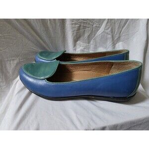 Dansko Nastacia loafers bright blue teal green colorblock slip on shoes size 38